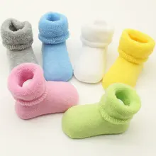 Newborn Infant Toddlers Girl Baby Winter Warm Soft Thicker Cotton Princess Anti Slip Sock