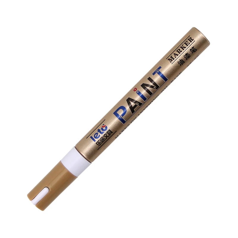 12 цветов LETO Перманентный маркер набор Водонепроницаемый масляной краски маркеры для автомобильных шин CD/стекло/фарфор/резина/дерево/металл/пластик