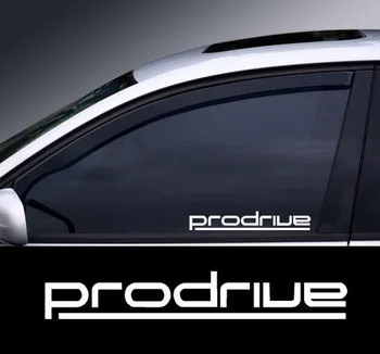 

2pcs Chrome Prodrive Logo Window Decal Sticker Graphic *Colour Choice* 13.75cm