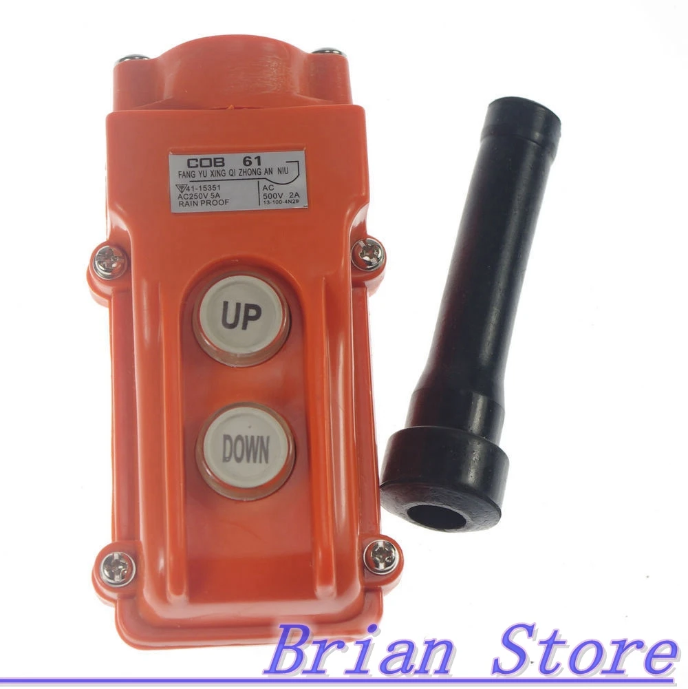 

Hoist Crane Pendant Control Station Push Button Switch UP-Down COB-61