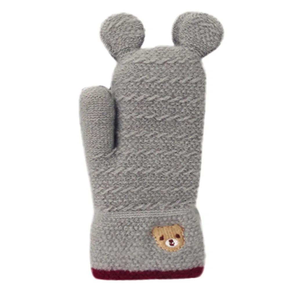 Toddler Baby Cute Thicken Stitching Hot Girls Boys Of Winter Warm Straps Gloves New Arrival Dropshipping