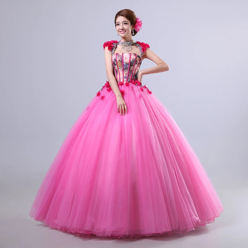 op gang brengen Wat mensen betreft De onze 100% real carnaval printing blo roze hof middeleeuwse jurk renaissance jurk  koningin Victoriaanse/Marie/Belle ball/gown|gown dresses cheap|gown  dressdress maroon - AliExpress