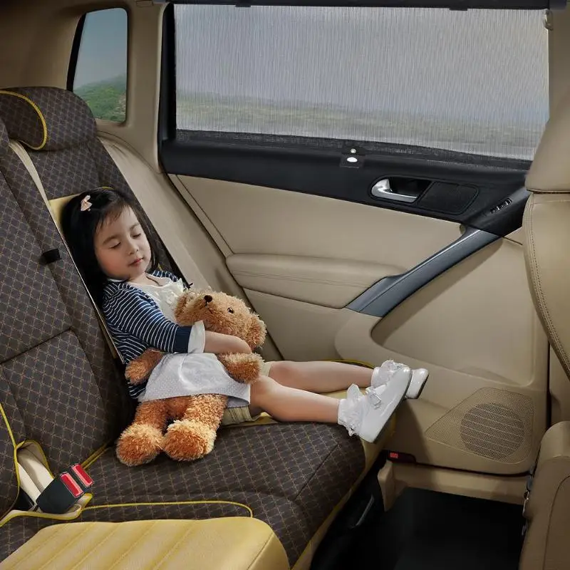 2pcs Car Window Sun Shades Roller Blind Screen Protector Kids Protection