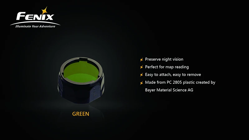 Внешние аксессуары для фонарей Fenix AOF фильтр адаптер объектива с красным/синим/зеленым