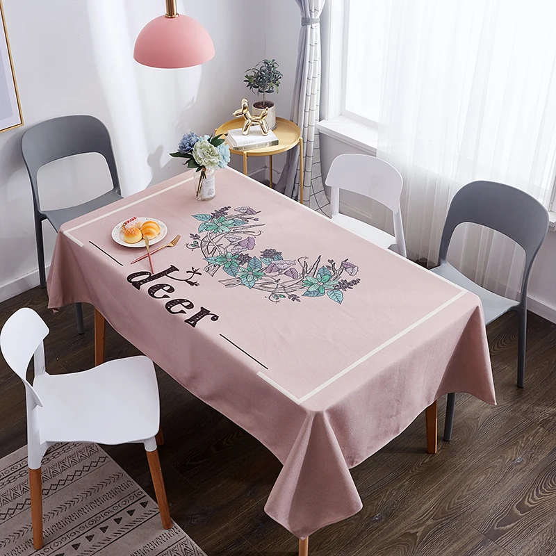 

Flower Pattern Tablecloth Waterproof Table Cover