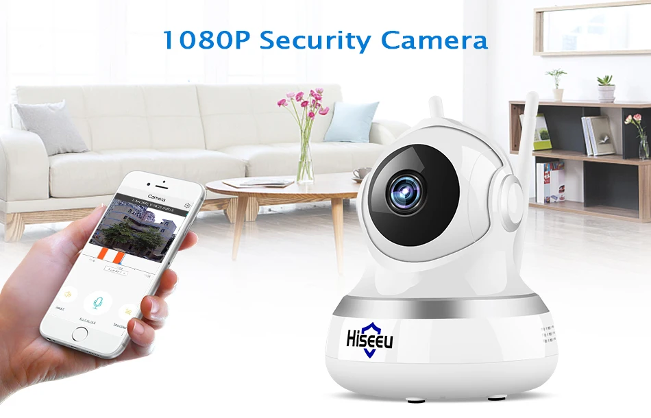 1080 P IP Камера WI-FI CCTV видеонаблюдения P2P охранных хранения карты памяти 2MP babyfoon Камера сети Hiseeu