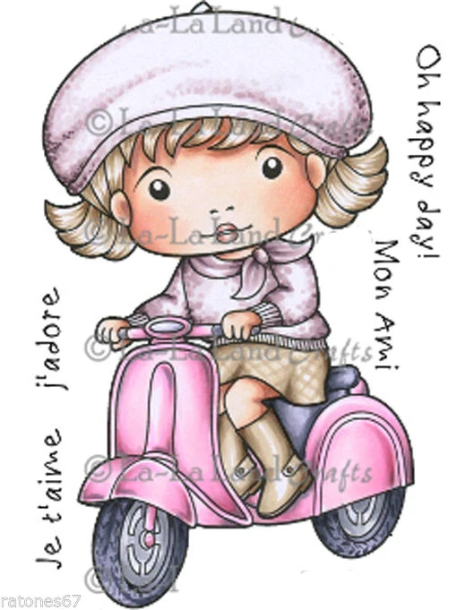 

New Motorcycle girl Silicone Clear Rubber Stamp Sheet Cling Scrapbooking DIY Cute Pattern Photo Album PaperCard Decor Stamp