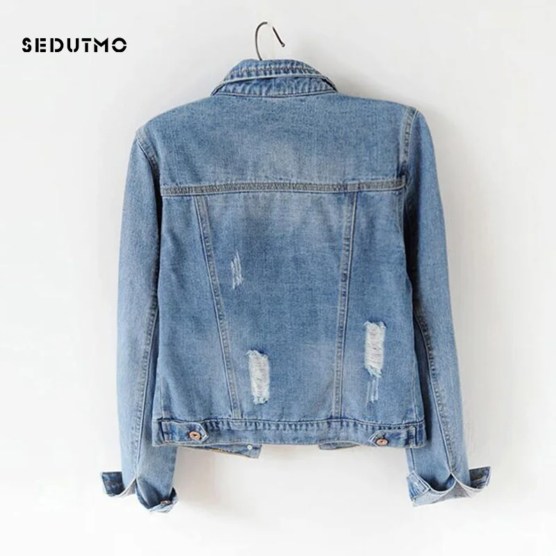 Very best SEDUTMO 2018 Plus Size 5XL Denim Jacket Women Boyfriend Jean Coat Streetwear Harajuku Vintage Autum