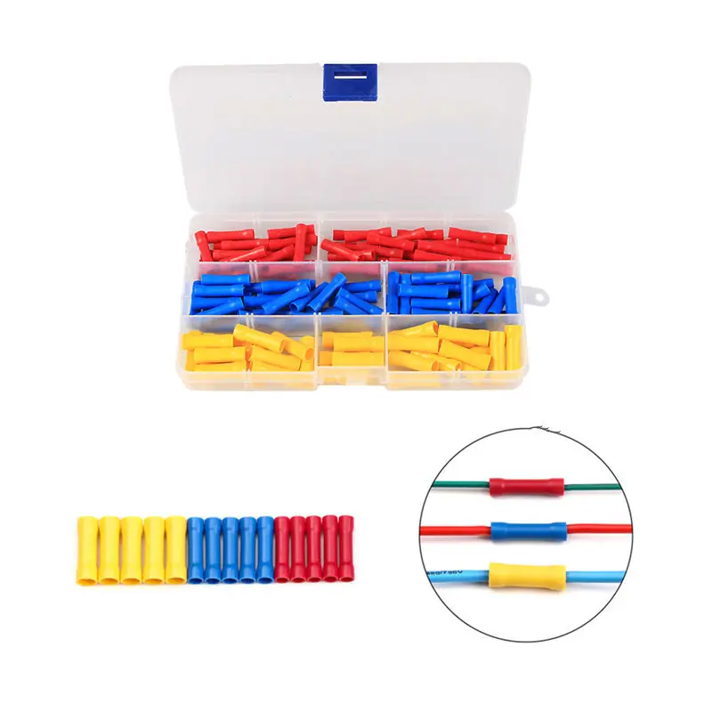 

120PCS Electrical Wire Connectors BV1.25 BV2.5 BV5.5 Insulated Crimp Terminals Cable Crimping Terminal Connector Kit