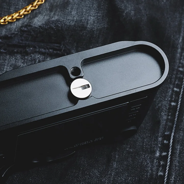 Wooden Wood Circular Hand Grip Aluminum Base Bracket Quick Release L Plate fit for Leica M10 Series