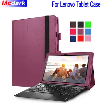 

Mcdark For Lenovo miix 310 210 miix 320-10ICR 10.1 inch Cases Tri-fold Stand Leather Case in Silk Texture Cover Tablet Case