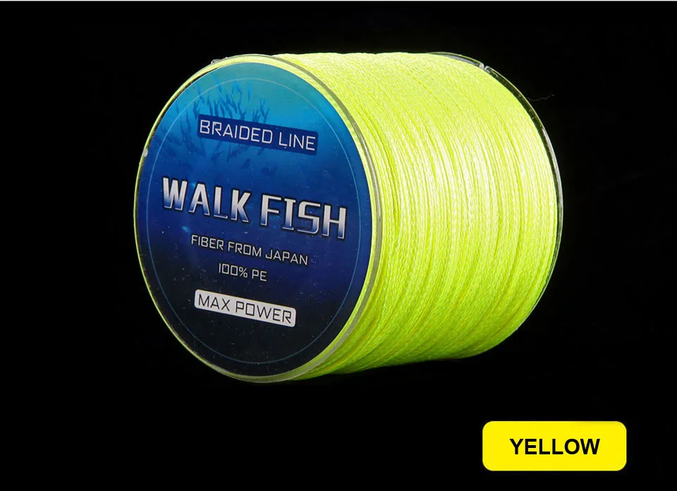 WALK FISH 150 м 8-150LB 4 нити PE плетеная леска многофиламентная леска для ловли карпа соленая Пресноводная