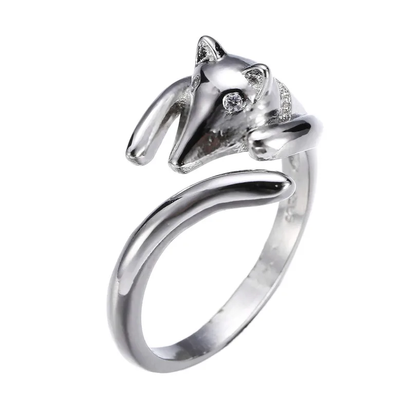 

Everoyal Vintage Silver 925 Girls Finger Rings Jewelry Trendy Lady Fox Rings Female Silver Accessories for Women Birthday Gift