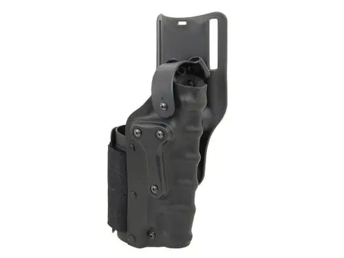 

Tactical Drop Leg Thigh Holster, Black,Fit for Glock 17 19 25 , Beretta 92 M9 , SIG P226 P228 with light