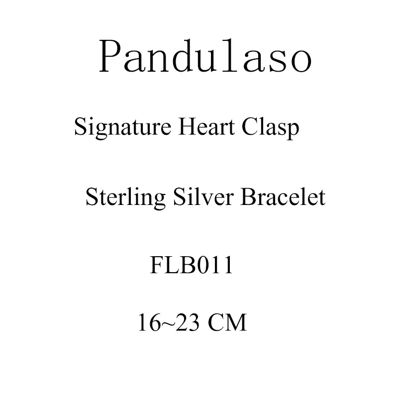 

Pandulaso Signature Heart Bracelets & Bangles for woman DIY beads for Jewelry making 925 original sterling silver bracelets