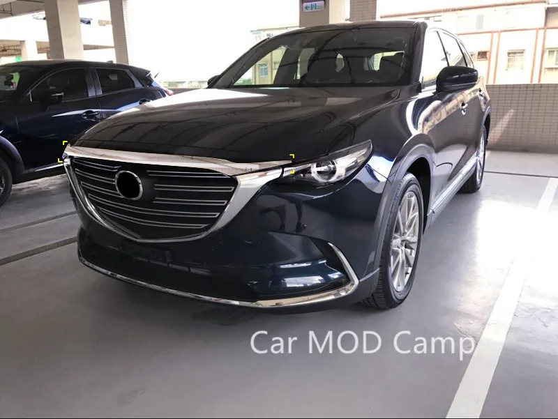 Для Mazda CX-9 CX9 ABS Хромированная передняя головка крышки двигателя декоративная отделка 1 шт. аксессуары для стайлинга автомобилей