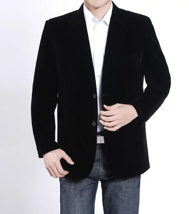Spring and autumn male corduroy casual suits mens flat flannelette suit ...
