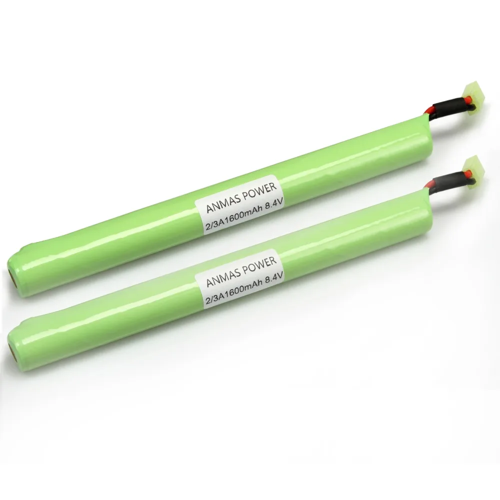 Anmaspower 8,4 V 1600mAh палка NiMH 2/3A страйкбол аккумуляторная батарея мини разъем Tamiya