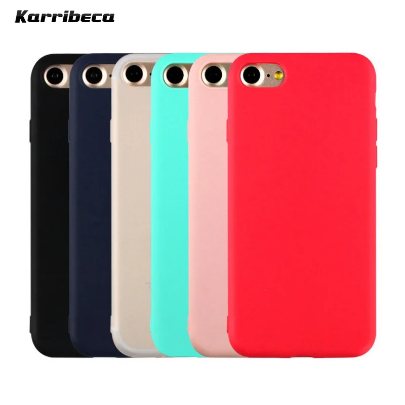 

Soft candy color silicone case For Iphone 6 s cases anti-finger funda carcasas for iphone 6s plus coque kryt etui hoesje tok