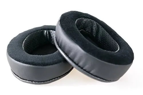 

New Brainwavz Hybrid Memory Foam Earpad Earmuffs - Black PU/Velour - Suitable For Large Over The Ear Headphones