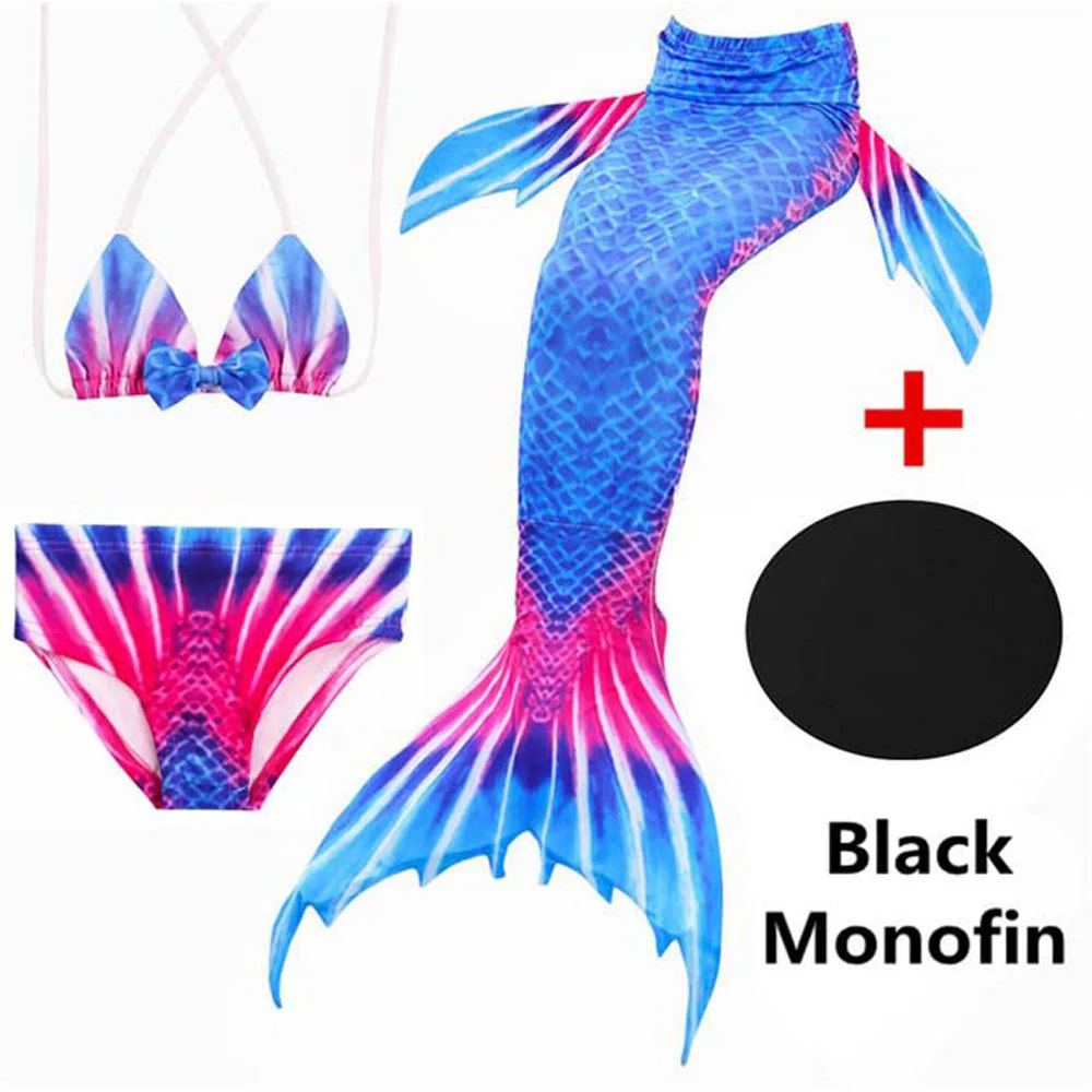 

4 Pcs/Girls Kids Cosplay Mermaid Tail Dress Costume 2018 Vest Top Tail Cloth Swimsuit Mermaid Costume Mermaid Tails With Monofin
