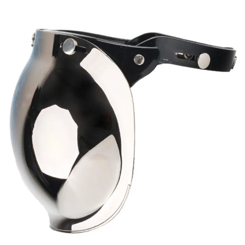 Горячие продажи модульная маска Съемные очки и рот фильтр идеально подходит для открытого лица мотоциклетный полушлем или винтажные шлемы - Цвет: silver lens