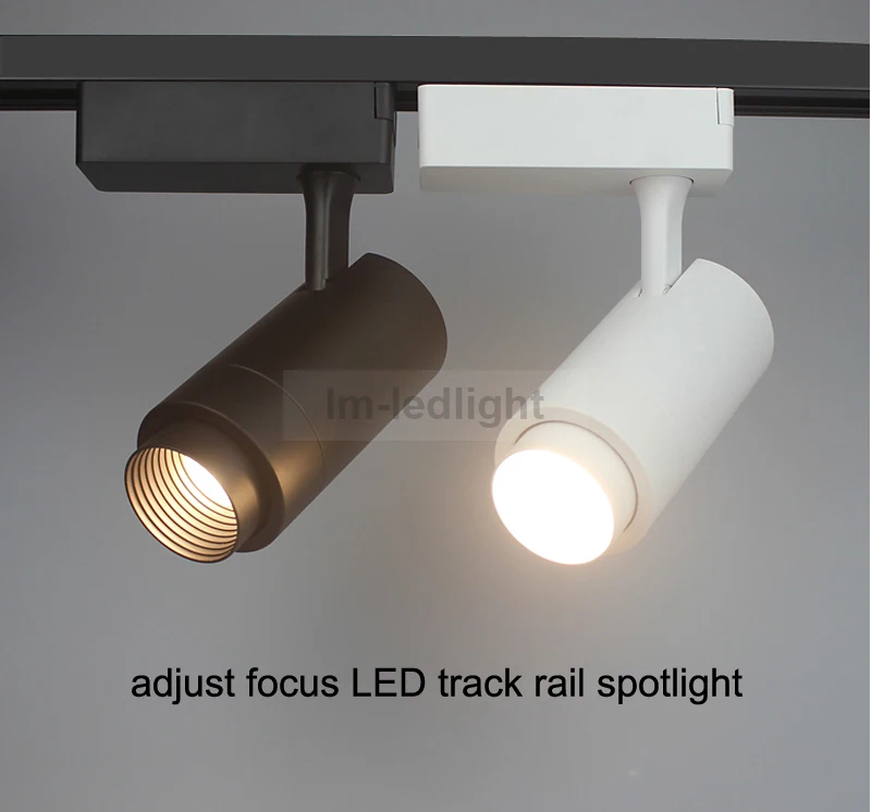 

adjust zoom track light 30W in white black track head lamparas de techo colgante moderna free ship 20pcs