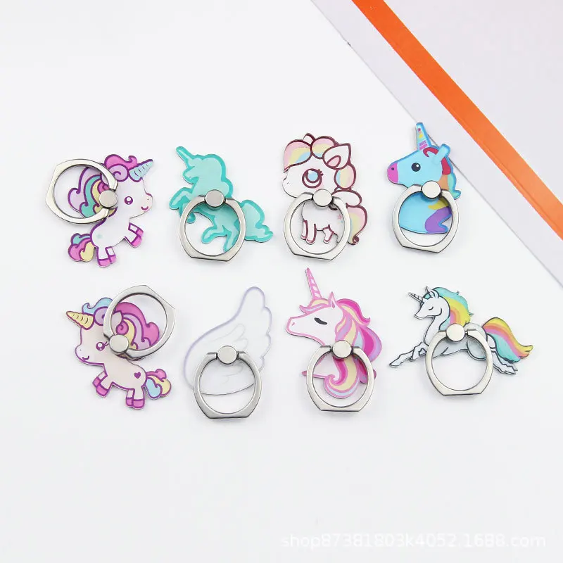 

New Ring Mobile Phone Stand Holder Unicorn Wing Finger Ring Mobile Smartphone Holder Stand For iPhone Xiaomi Huawei All Phone