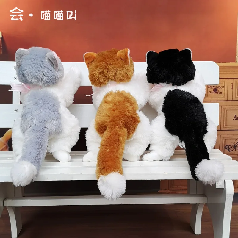 1 шт. 15 40 см мягкая плюшевая игрушка с имитацией кошки подушка котенка лежащая