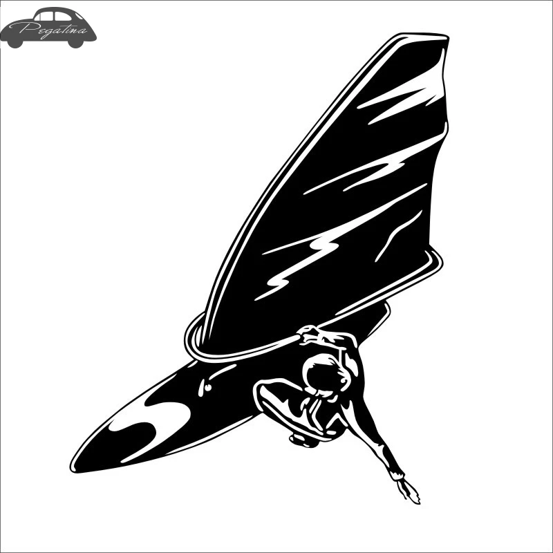 Pegatina Windsurfing Surf Sticker Surfing Car Decal  Posters Vinyl Wall Boat Yacht  Decor Mural Sticker