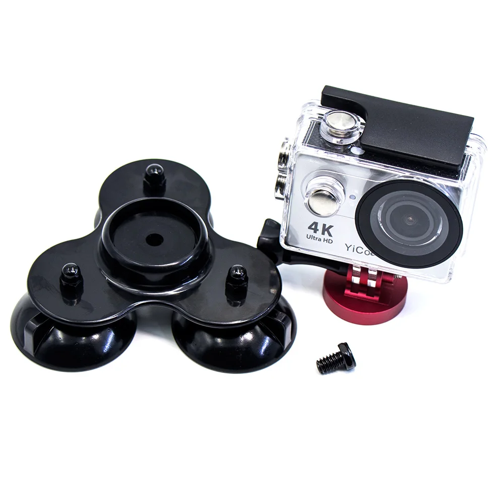 Автомобильный штатив с тремя углами на присоске из алюминиевого сплава для GoPro Go