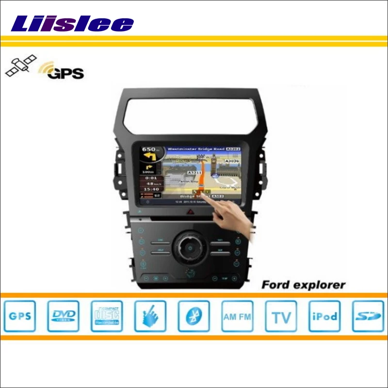 Sale Liislee Car GPS Satellite Navi Navigation Multimedia System For Ford Explorer 2011~2014 Radio CD DVD Player TV HD Touch Screen 0