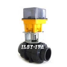 DN50 AC12V/24 V/220 V PVC Электрический шаровой клапан фиксированного типа, CR03, CR04