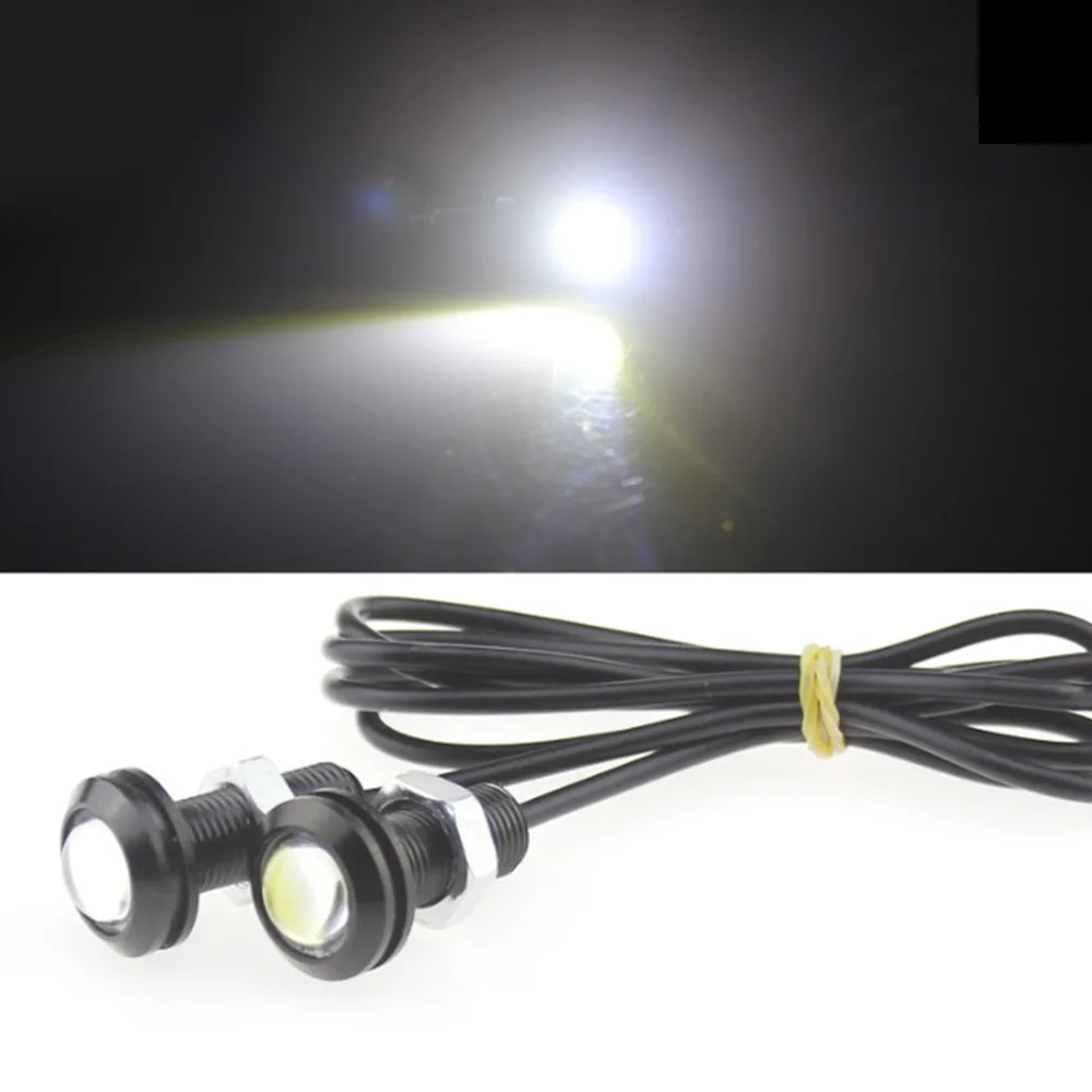 18 мм Автомобильный светодиодный ДХО "Орлиный глаз" Дневной ходовой источник света заднего хода парковочная сигнальная лампа водонепроницаемая автомобильная лампа