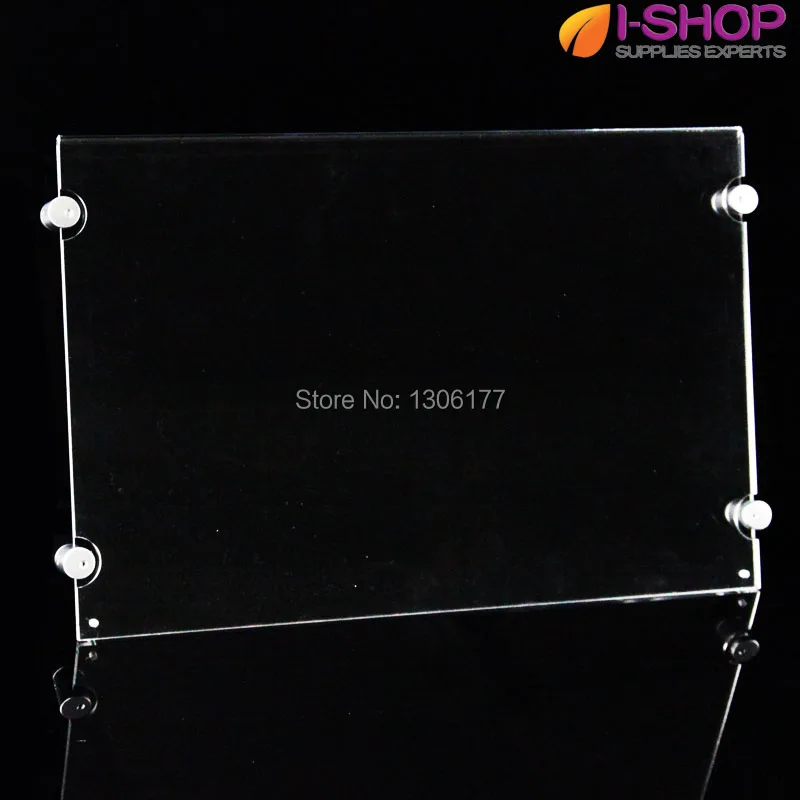 Wall Mounted Acrylic Photo Frame Clear A3 Photo Holders With Screws