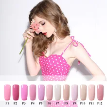 10ml Pink Color Series Vernis Semi Permanent Gel Lak Nail Polish Gelpolish Holographic Acrylic Powder Esmalte Nail Glitter