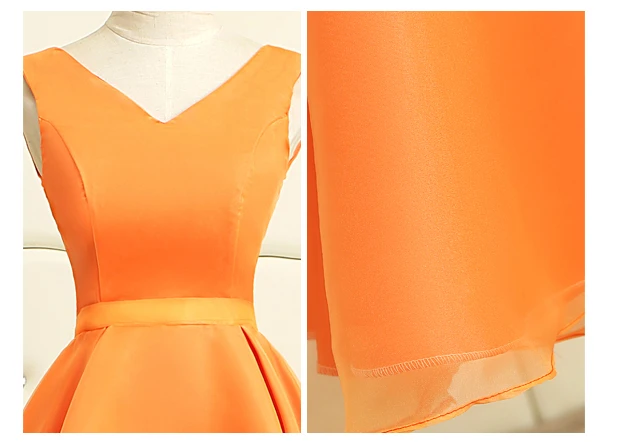 Корсет orange короткие женские Скромные Вечерние платья с вырезом «лодочка Тюль Девушки красивое платье для выпускного вечера сладкий 16 платья Новое поступление H4120