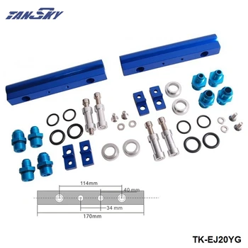

For SUBARU WRX STI EJ20 EJ20T STI Top feed Injector Fuel Rail Turbo Kit Blue Aluminium Billet HQ jdm TK-EJ20YG