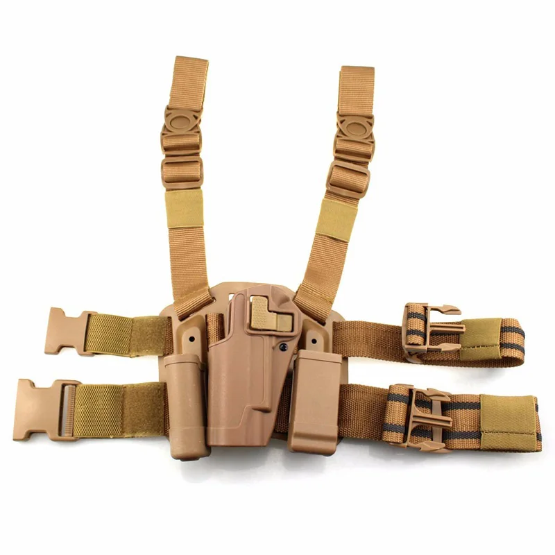Black / Sand Tactical Gear Colt 1911 Pistol Thigh Holster Left Hand Army Airsoft Hunting Accessories Air Gun Carry Leg | Спорт и
