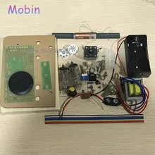 1 шт./лот регенеративный ламповый радиоприемник набор DC два света два аккумулятора AM радио комплект средняя волна с печатной платой с базовым комплектом