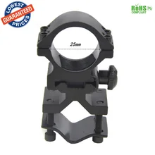 1PC Gun Tactical 1 inch 25mm Ring 25.4mm Scope Laser Barrel bicycle Flashlight Mount 20mm Weaver rail