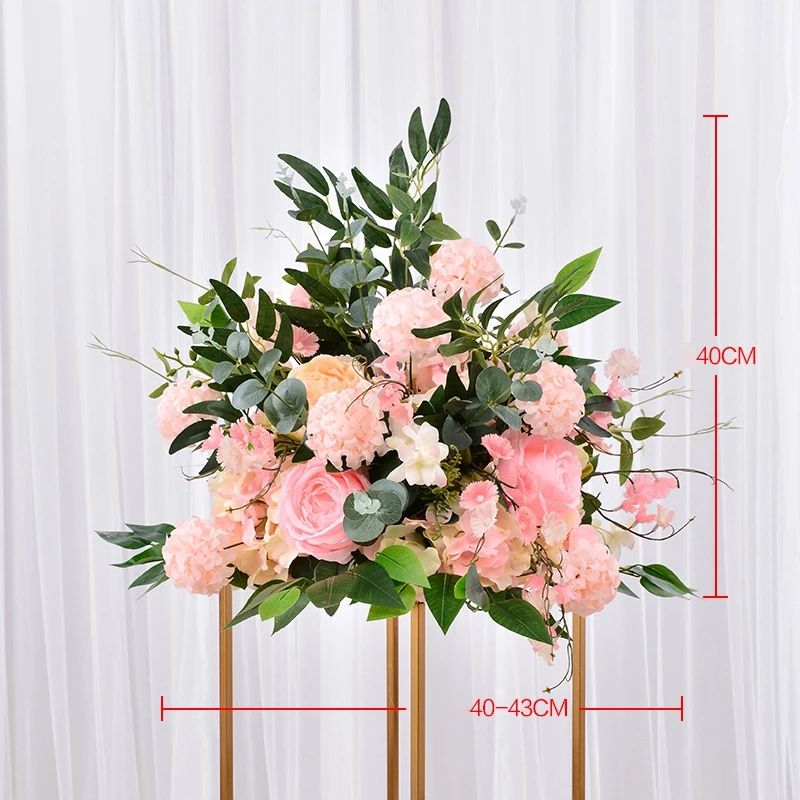 Хорошо Продаем Горячие Искусственные цветы пилота стиль красочные свадебные искусственные цветы для свадьбы сценические украшения для витрин - Цвет: Champagne Pink