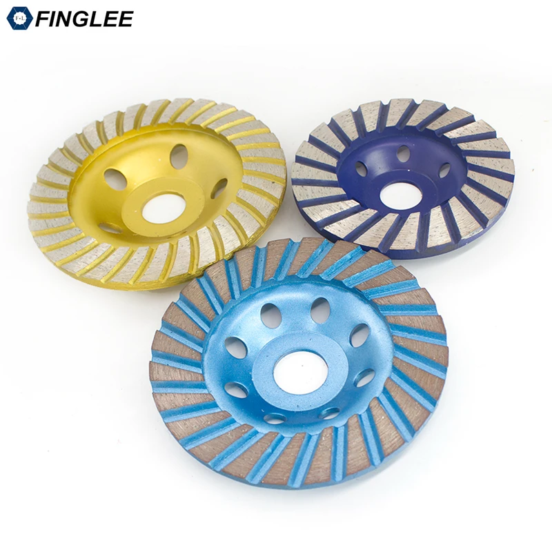 FINGLEE 1 шт. 100/115/125 мм спираль типа Сегмент алмазный диск колеса чаша шлифовальные
