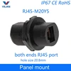 IP67 RJ45 Ethernet waterproof adapter socket Connector Panel Mount Outdoor Straight-through joint plug 8P8C 1pcs ► Photo 2/6