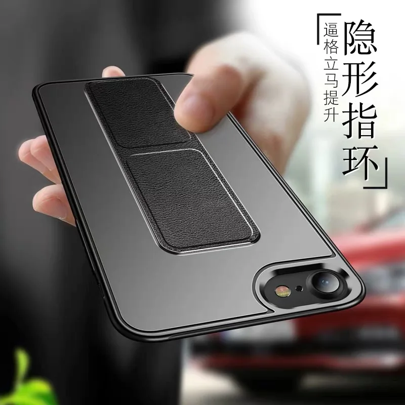 

For Samsung Galaxy S9 Plus Case Cover Adsorbent Car Fold Stand PU Leather + Silicone Case For Galaxy S9 S9p Cover