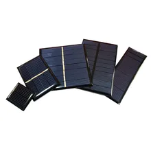 Whole sale Min Solar panel 0.5V 1V 2V 3V 4V 5V 80MA 100MA 120MA 130MA 160MA Solar Cell For diy Solar charger