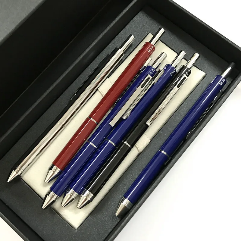 Милые Креативные 4 цвета школьные металлические шариковые ручки и карандаш милые кавайные шариковые ручки для детей корейские канцелярские принадлежности - Цвет: 6pcs