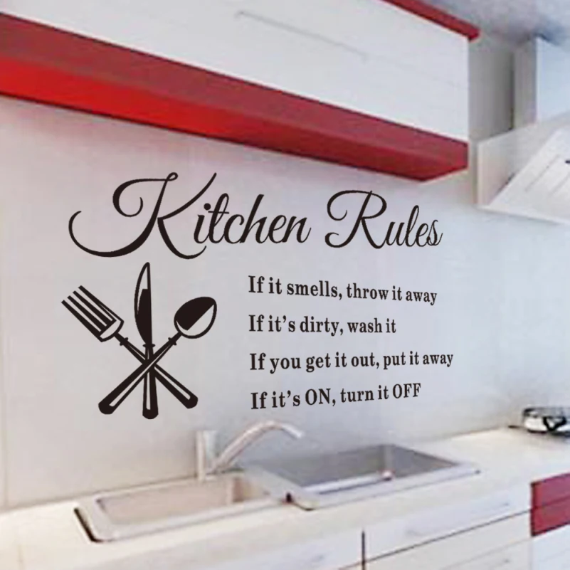 Quotes Wall Stickers Kitchen Stickers DIY Vinyl Wall Sticker Home Decor