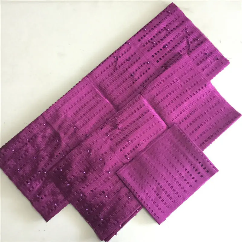 Фиолетовый Африканский цвет ASO OKE головной убор с множеством бусин высокого качества для головы с бесплатной доставкой Свадебная вечеринка 40 - Цвет: 11