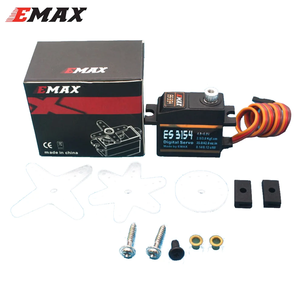 

100% orginal Emax ES3154 Digital Servo With Metal Gears And Parts (4.8-6.0v) For RC Helicopter Airplane Car